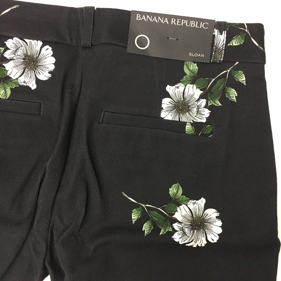 NWT Flower Print Banana Republic Dress Pants - Picture 2 of 7
